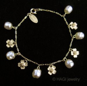 （画像用） HAGI ブレスレット ハナミズキ バロックパール