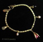 HAGI ブレスレット 天然シトリン・オニキス・真珠