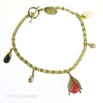 HAGI ブレスレット 天然シトリン・オニキス・真珠