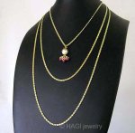 HAGI ネックレス あざみの花・3連