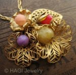 HAGI ネックレス 翡翠 フラワーブーケ