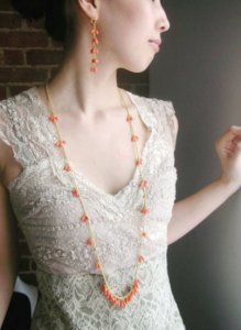 （画像用） KJL コーラル ピアス