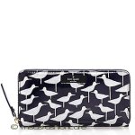 ケイトスペード お財布　ネイビーｘ鳥