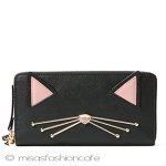 ケイトスペード　長財布 猫ねこ　ビジューの鼻♡