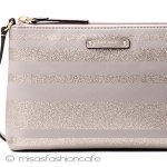 ケイトスペード　バッグ キラキラ　ストライプ