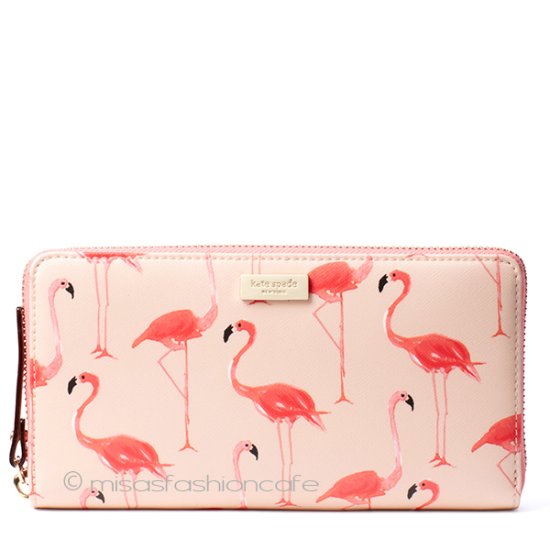 （画像用） ケイトスペード　長財布 フラミンゴ