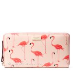 ケイトスペード　長財布 フラミンゴ