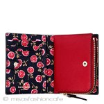 ケイトスペード　財布 コンパクト　ローズ柄