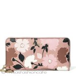 ケイトスペード長財布 花柄　モーブピンク