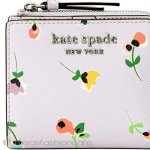 ケイトスペード　お財布 二つ折り 花柄・薄紫色