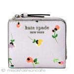 ケイトスペード　お財布 二つ折り 花柄・薄紫色