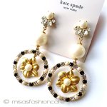 ケイトスペード　ピアス パールお花ドロップ