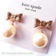 （画像用） ケイトスペード　ピアス パールRoseGoldリボン