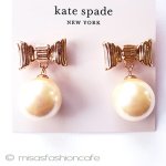 ケイトスペード　ピアス パールRoseGoldリボン