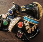 KJL ブローチ　馬の親子