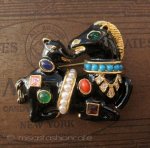 KJL ブローチ　馬の親子