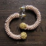 Lavish ピアス　 18Kgp フープ・ピンク