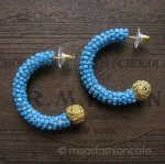 Lavish ピアス　 18Kgp フープ・ブルー