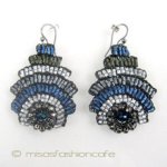 Lavish 大振りピアス ４カラービーズ刺繍