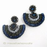 Lavish ピアス カーキグリーンｘネイビー