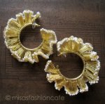 Lavish ピアス 18Kgp フープ・ホワイト