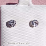 14金　ホワイトゴールド ジルコニアダイヤ　ピアス