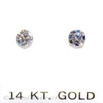 14金　イエローゴールド ジルコニアダイヤ　ピアス