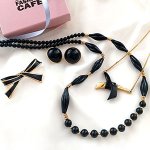 TrifariトリファリSET 「金ｘ黒」4点セット