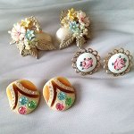 ヴィンテージイヤリング 「パステル」３点セット