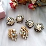 Robertイヤリング3点SET 「パール・フローラル」