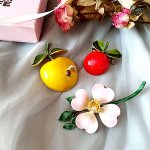 Robertブローチ3点SET 「エナメル・ガーデン」