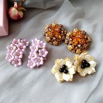 ヴィンテージイヤリング 「フラワー」３点セット