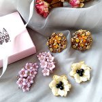 ヴィンテージイヤリング 「フラワー」３点セット