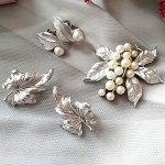 TrifariトリファリSET 「銀の葉」3点セット