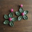 （画像用） ピアス 　フラワー（オリーヴ）