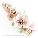 ヘアーバレッタ お花　フランス製