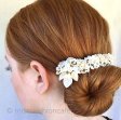 （画像用） パーティーヘアバレッタ フランス製花パール再販