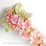 ヘアーバレッタ お花　フランス製　