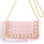 ビジューバッグ再販！ ツイード　チェーン付属