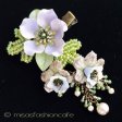（画像用） CA/仏製ヘアークリップ お花パープル＆パール