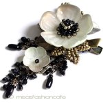 お花　ヘアークリップ カリフォルニア製