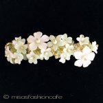 CA/仏製　お花バレッタ フラワー＆パール