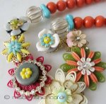 NY お花ネックレス 　コーラル・マルチ