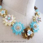 NY お花ネックレス 　パステル・フラワー