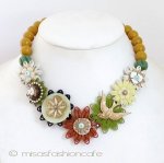 NY お花ネックレス ツバメ＆マルチフラワー