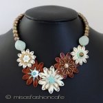 NY お花ネックレス 真珠・バロックパール