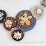 NY お花ネックレス モカ・ゴールド