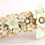 パーティー・ヘアーバレッタ フランス製フラワー再販