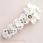 CA/仏製　お花バレッタ フラワー＆パール
