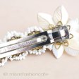 （画像用） CA/仏製　お花バレッタ フラワー＆パール